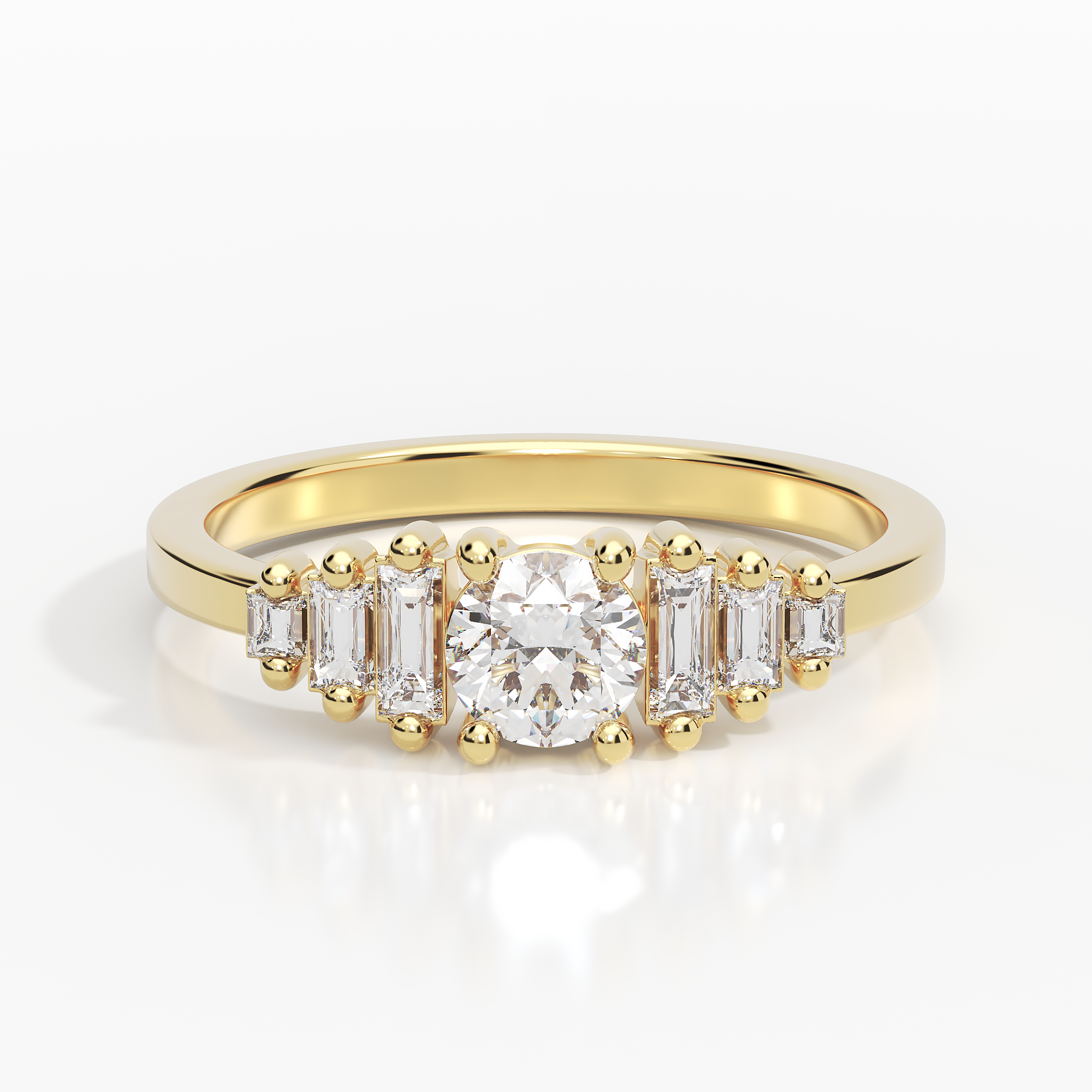 טבעת יהלומים הילה