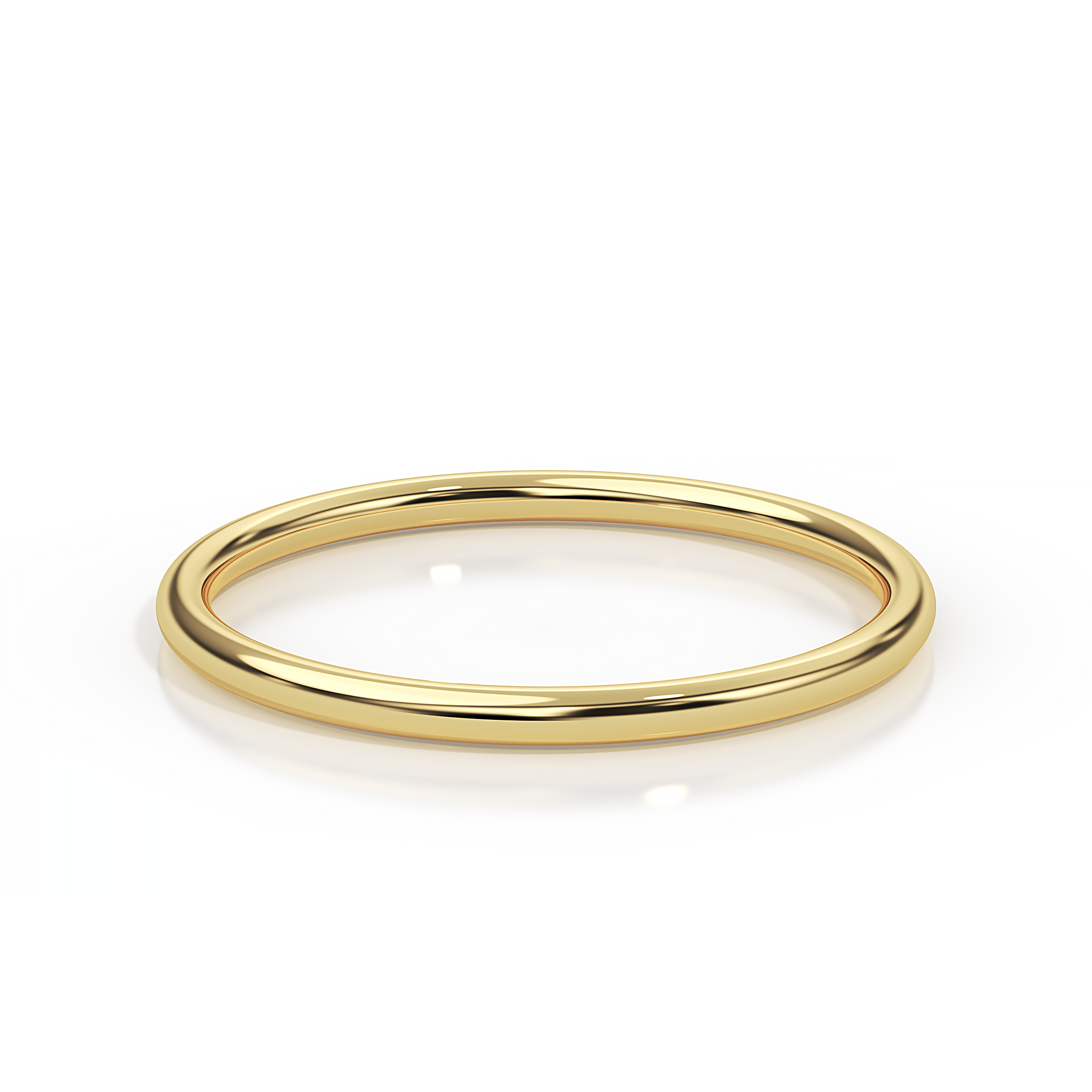 טבעת זהב נישואין עדינה מינימליסטית