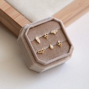 פירסינג לוטוס מיוחד זהב יהלומים