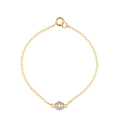 צמיד זהב עדין ונשי עם שישה יהלומים