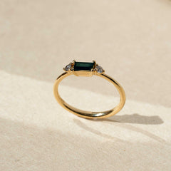 טבעת קורדליה ספיר וטרומלין ירוק