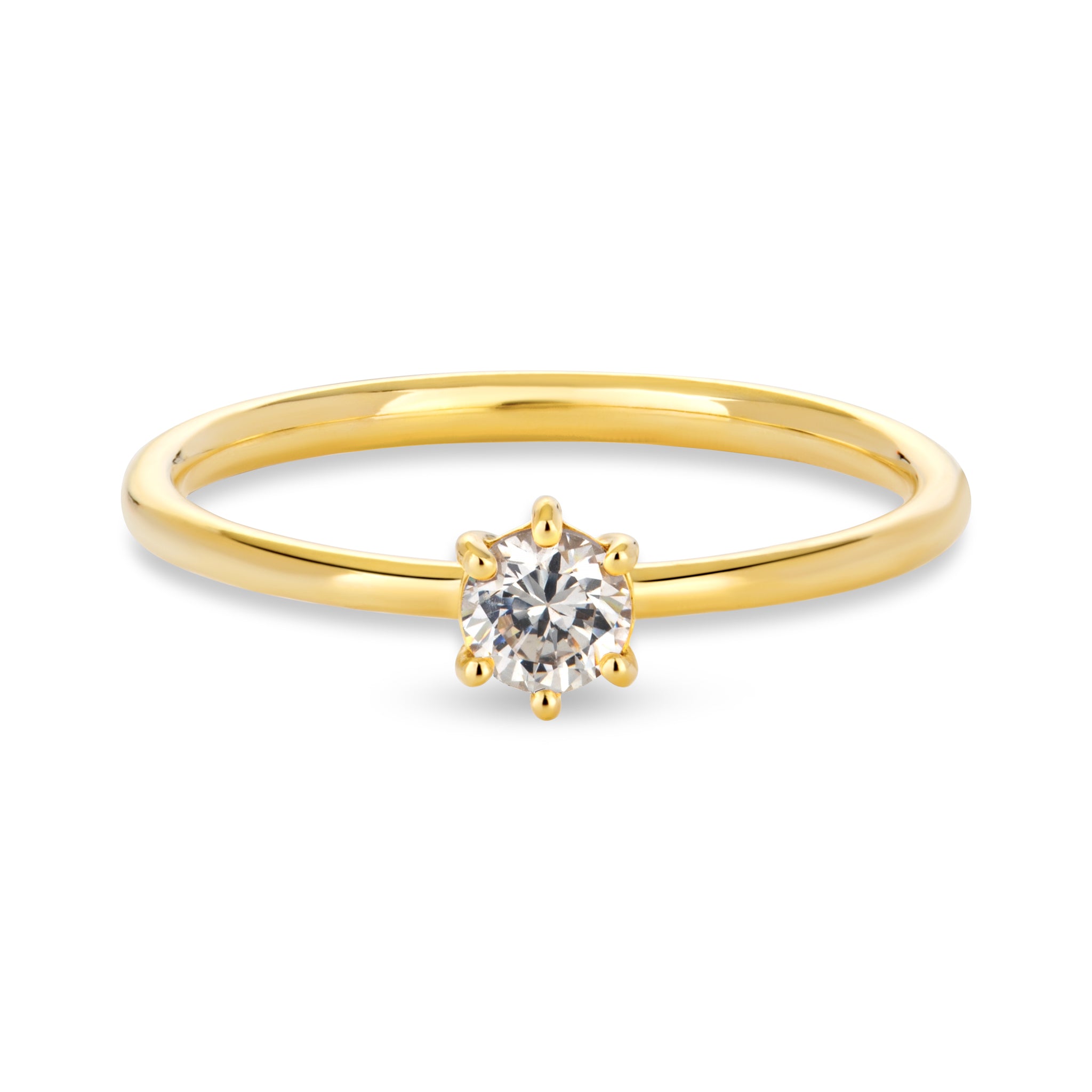 טבעת אירוסין עדינה מזהב