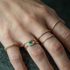 טבעת יהלומים נטע