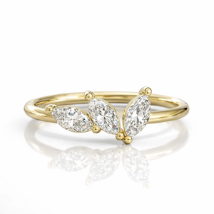 טבעת הרמיונה יהלומים טבעיים