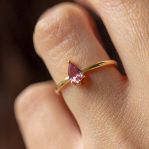 טבעת קליסטו טורמלין ורוד