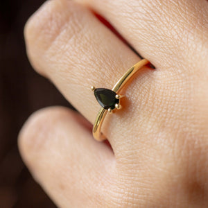 טבעת קליסטו טורמלין שחור