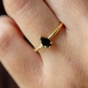 טבעת קליסטו טורמלין שחור