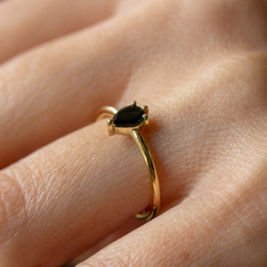 טבעת קליסטו טורמלין שחור