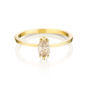 טבעת אמיליה יהלום שמפניה