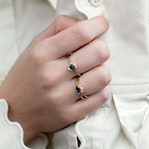 טבעת מרקיזה ספיר כחול