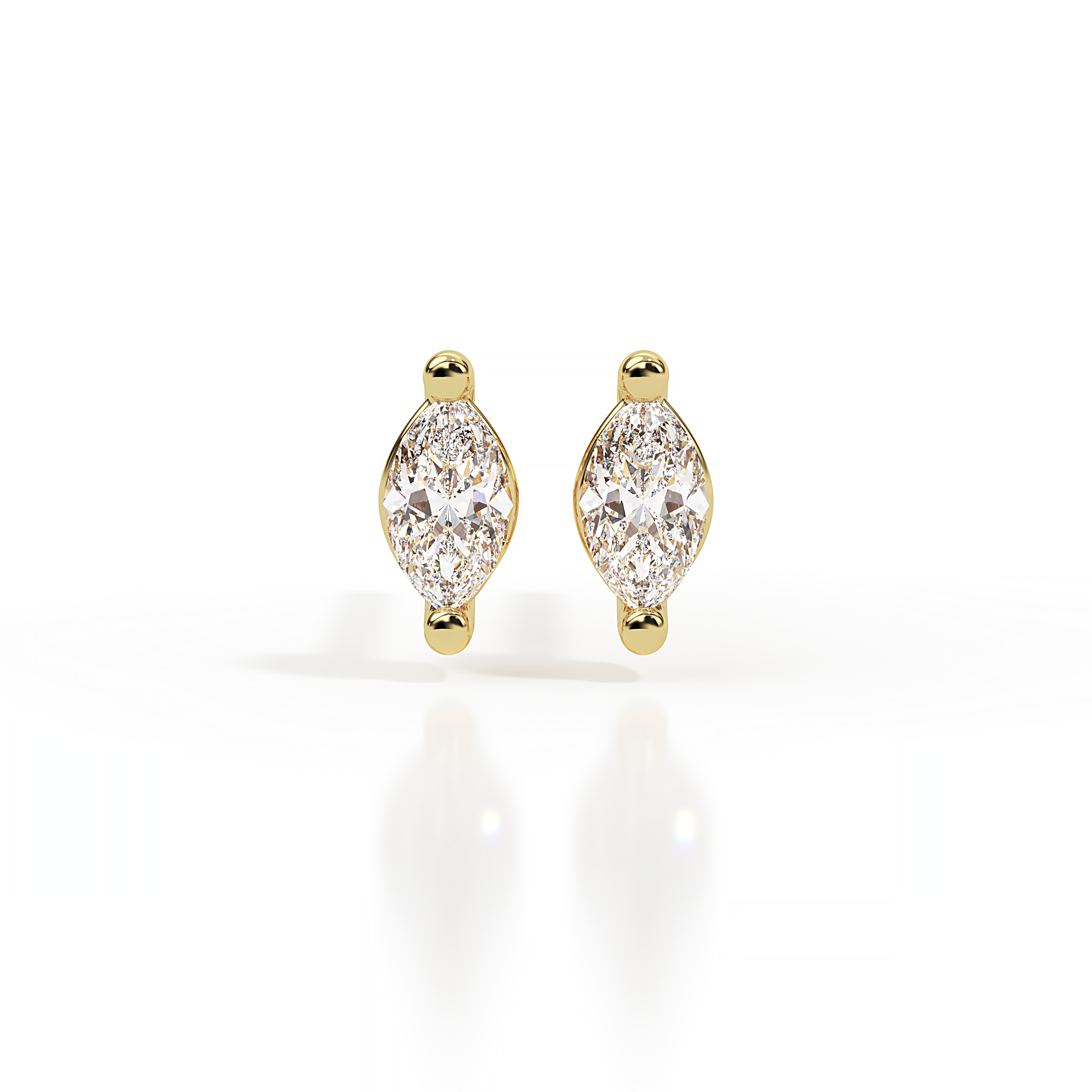 עגיל יהלום מרקיזה צמוד