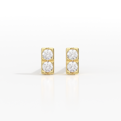 עגילי זהב ויהלומים קטנים