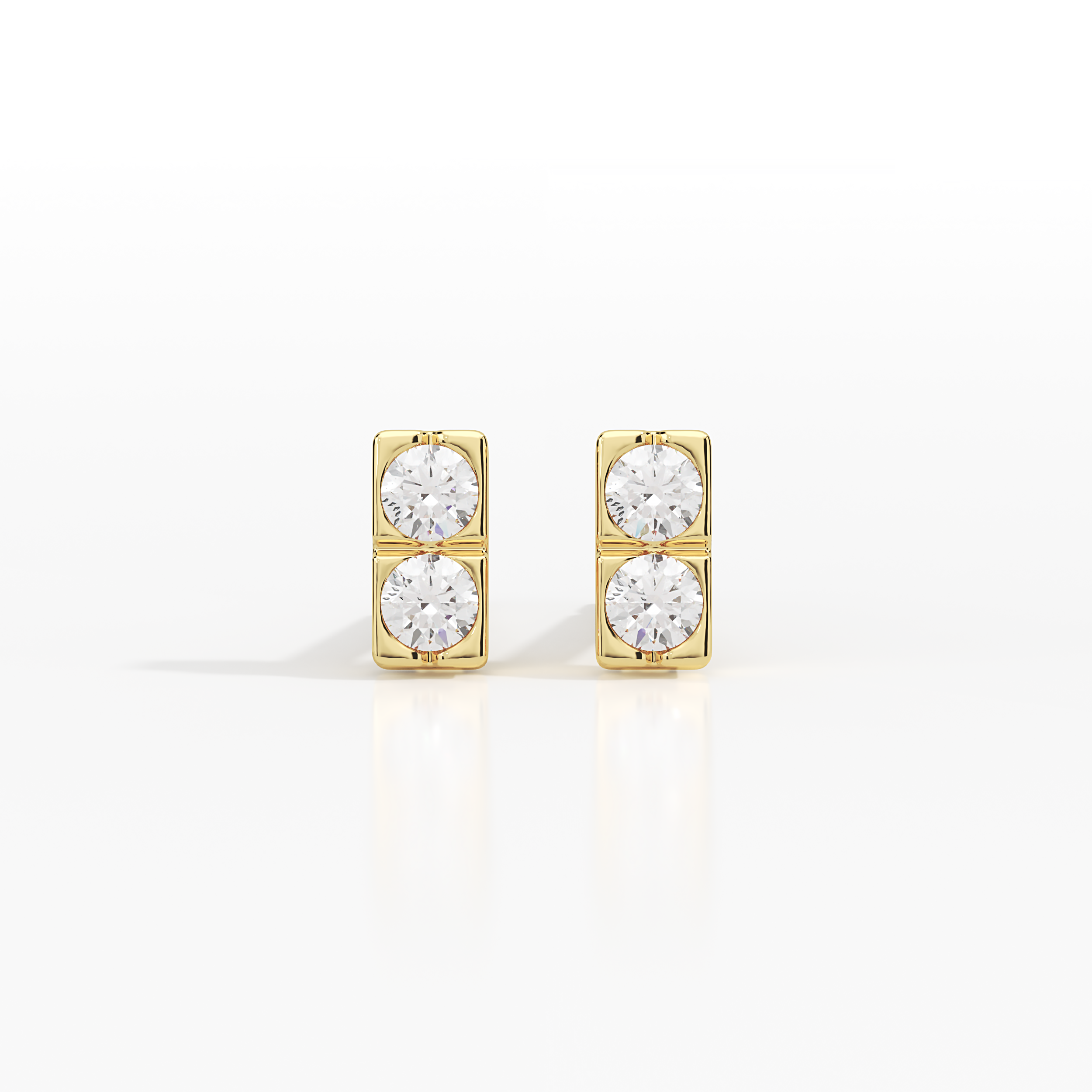 עגילי זהב ויהלומים קטנים