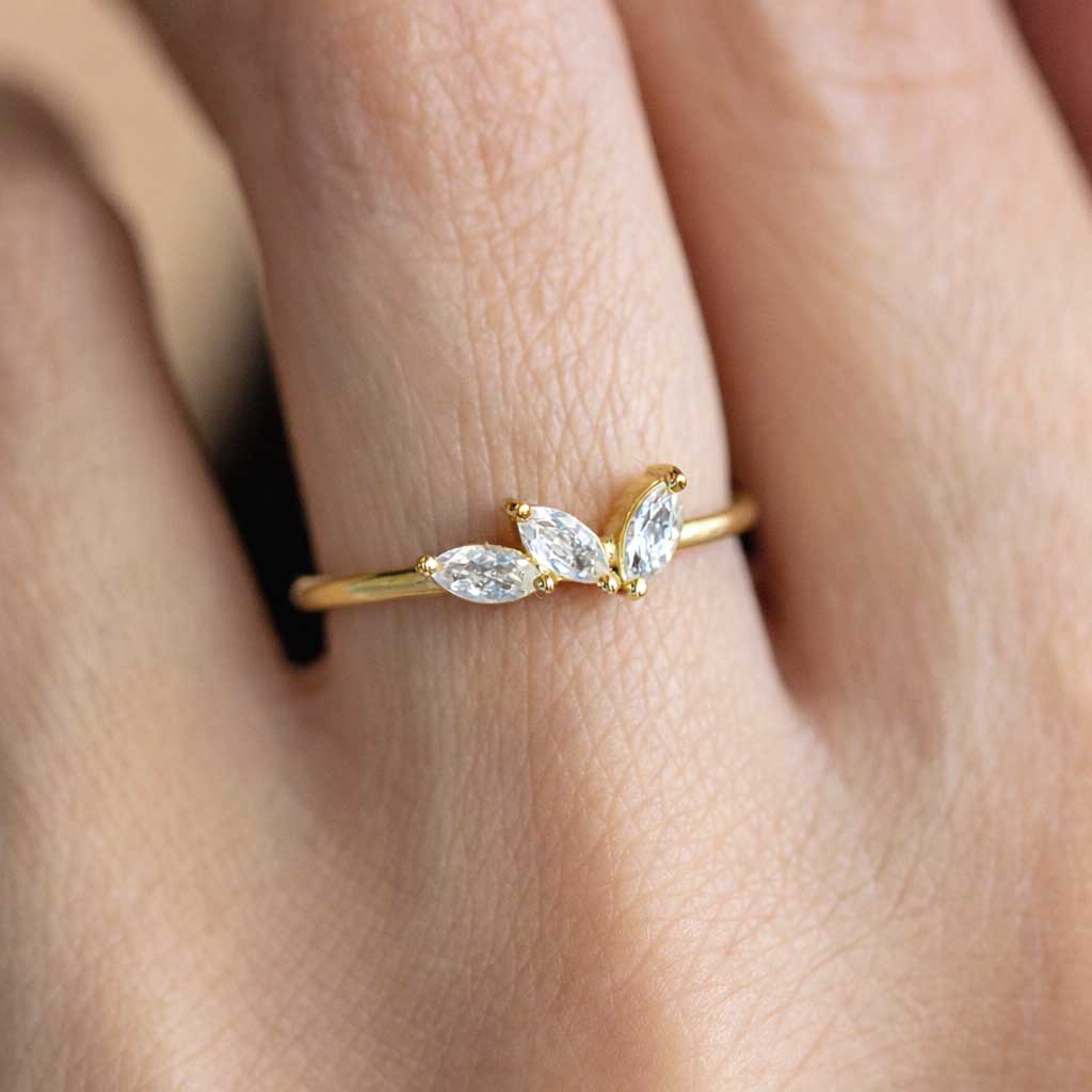 טבעת הרמיונה יהלומים טבעיים