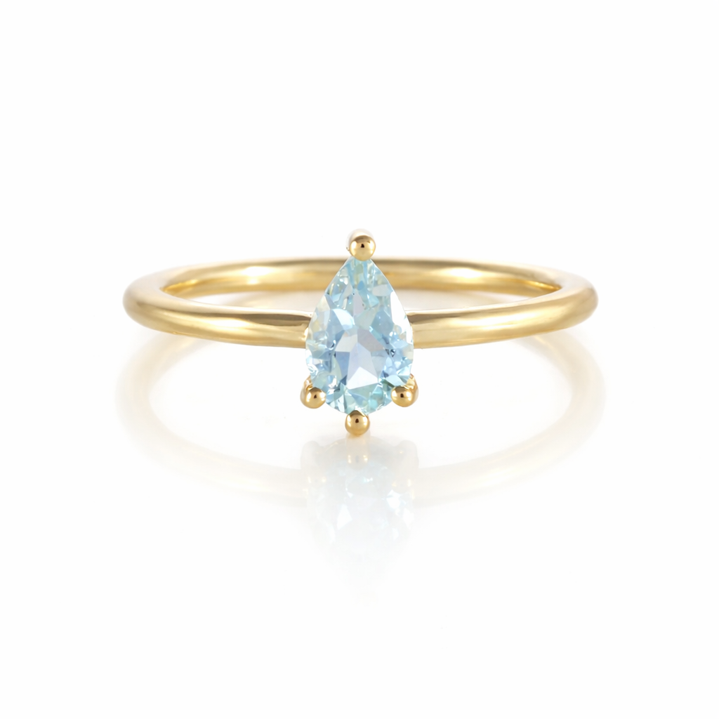 טבעת קליסטו אקוומרין