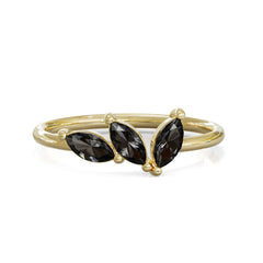 טבעת הרמיונה יהלומים שחורים
