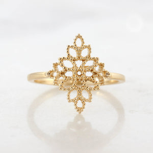 טבעת בלה נקודות עלים