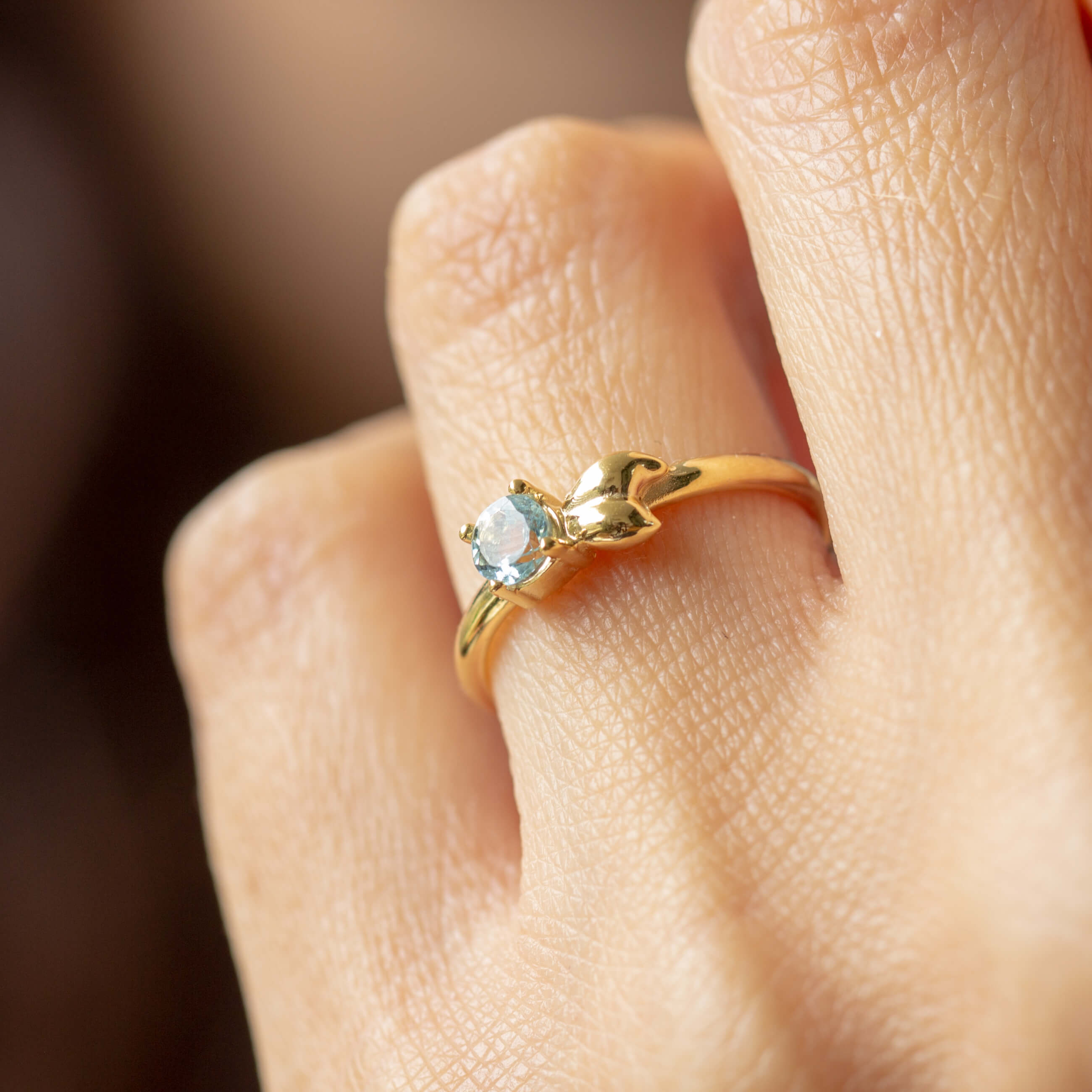 טבעת אנטיאה אקוומרין