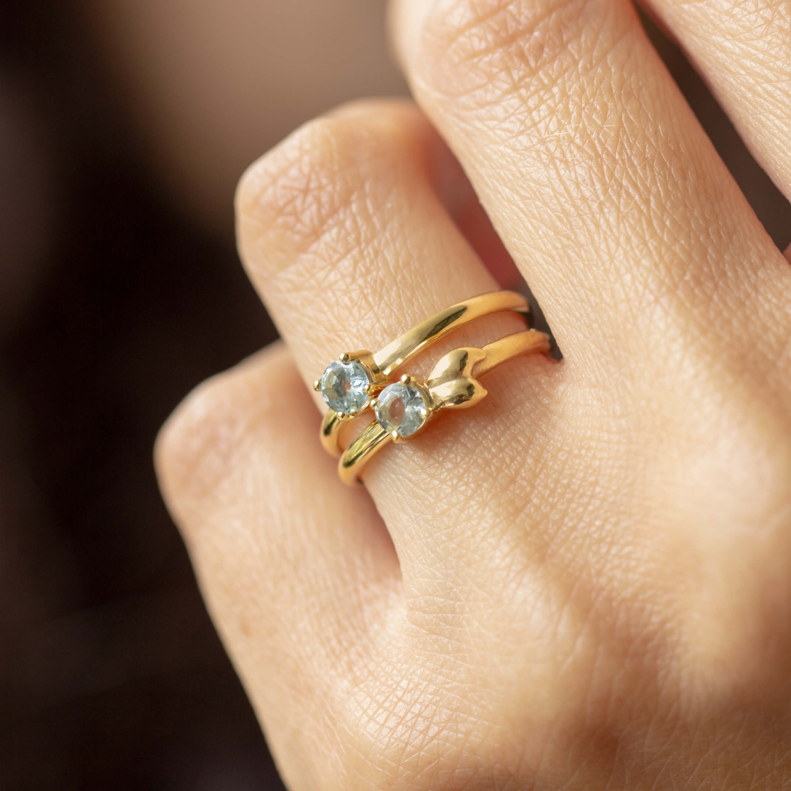 טבעת אנטיאה אקוומרין