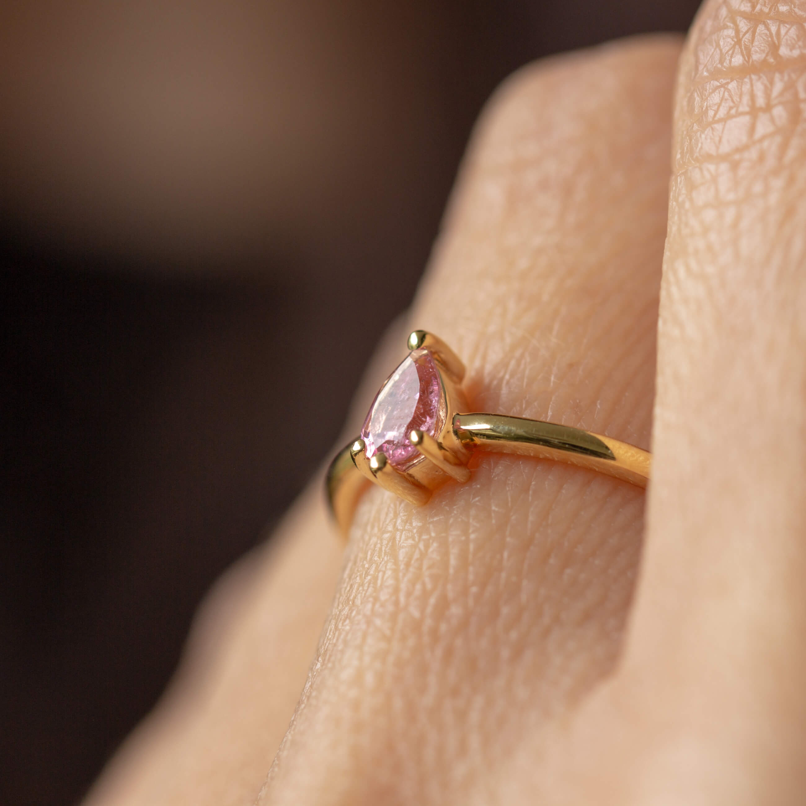 טבעת קליסטו טורמלין ורוד
