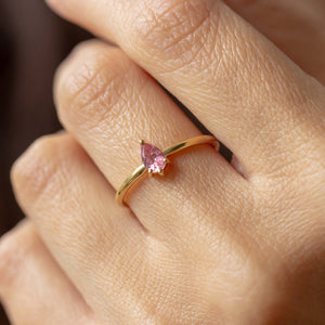 טבעת קליסטו טורמלין ורוד