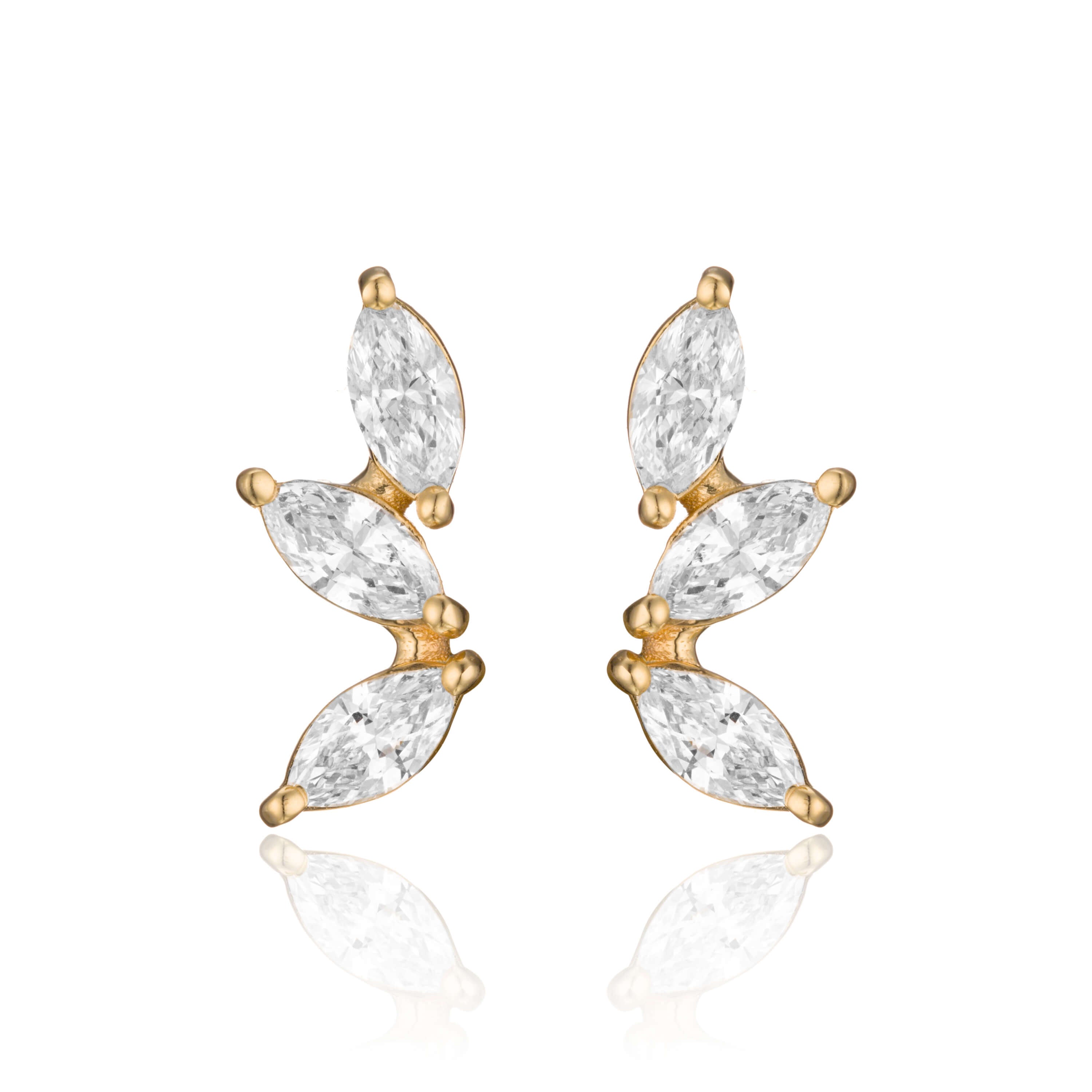 עגילי הרמיוני יהלומים קטנים